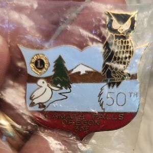 Lions Club Klamath Falls Oregon 50th Anniversary Souvenir Trading Pin New